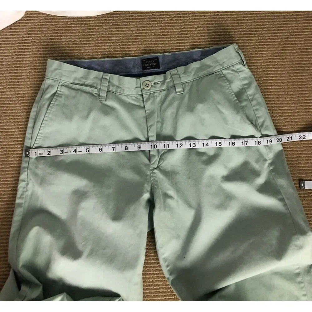 J. Crew Mens stretch Lightweight Cotton Chino Pants 32/34 Green‎